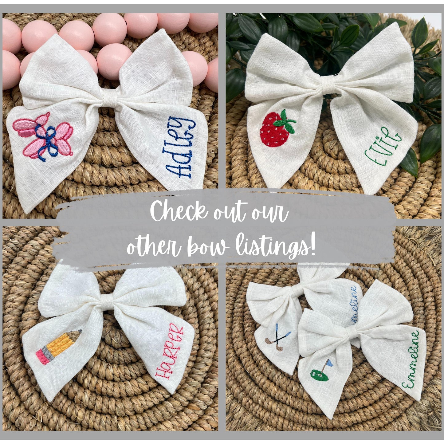Personalized Berry First Birthday Girl Hair Bow