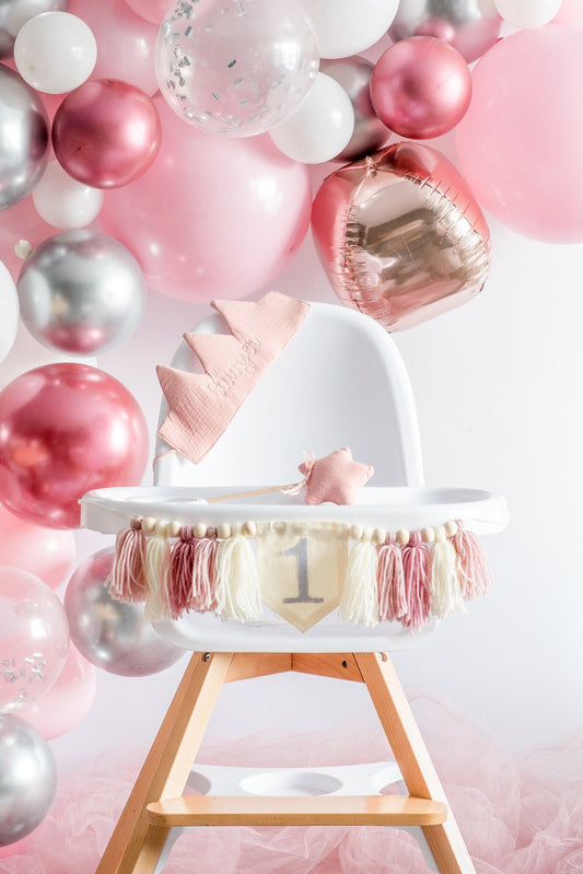 1st Birthday Decor Bundle High Chair Banner First Birthday Personalized Crown Kids Birthday Wand First Birthday Party Bundle Decorations