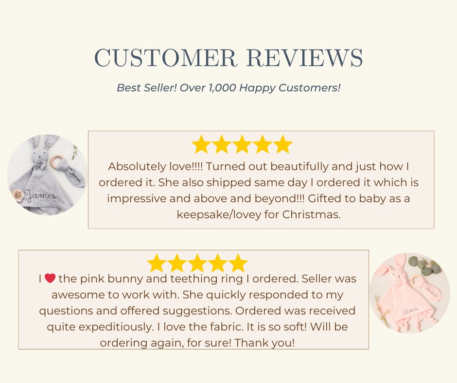 Personalized Baby Lovey with Coquette Bow - Organic Muslin Security Blanket - Custom Embroidered Baby Shower Gift Grand Millennial Baby Gift