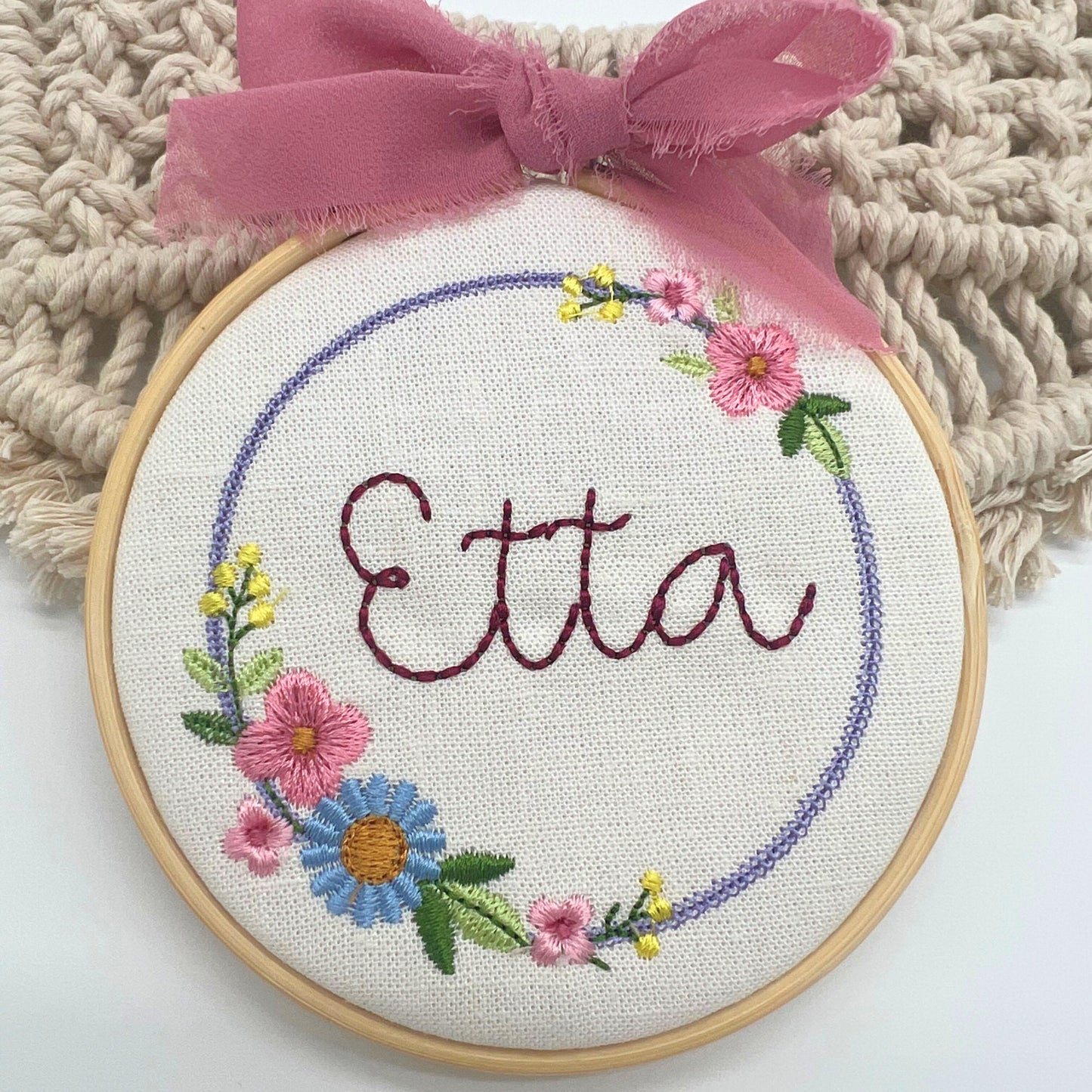 Hydrangea Baby Birth Announcement