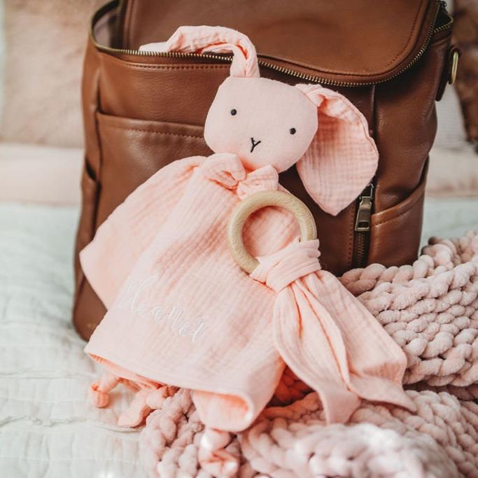 Personalized Baby Lovey: Embroidered Handwriting Keepsake, Organic Muslin Cotton