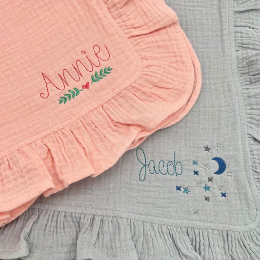 Custom Name Baby Blanket with Embellishments