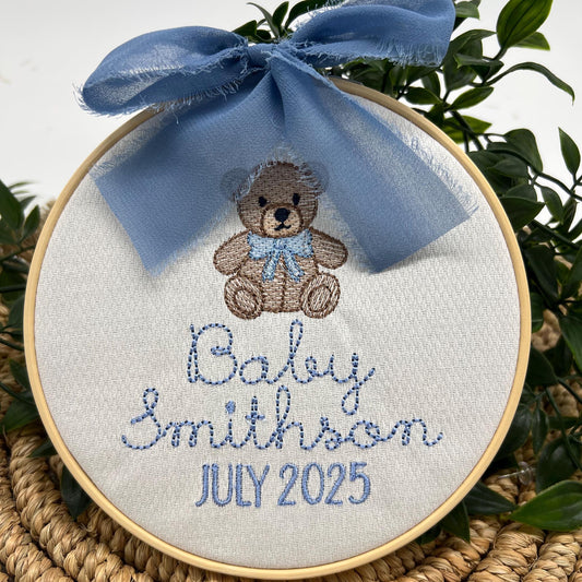 Teddy Bear Baby Birth Announcement