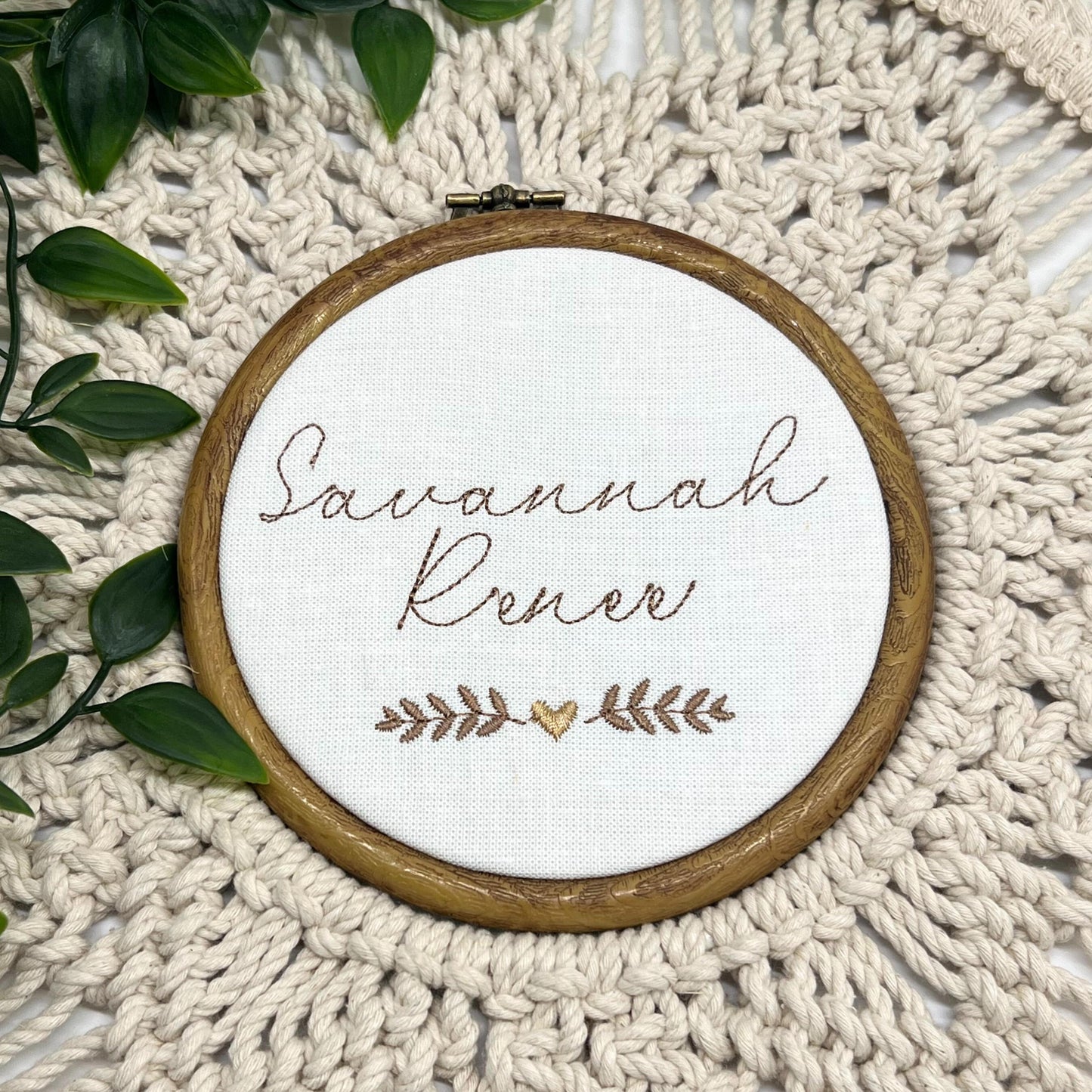 Personalized Baby Name Hoop