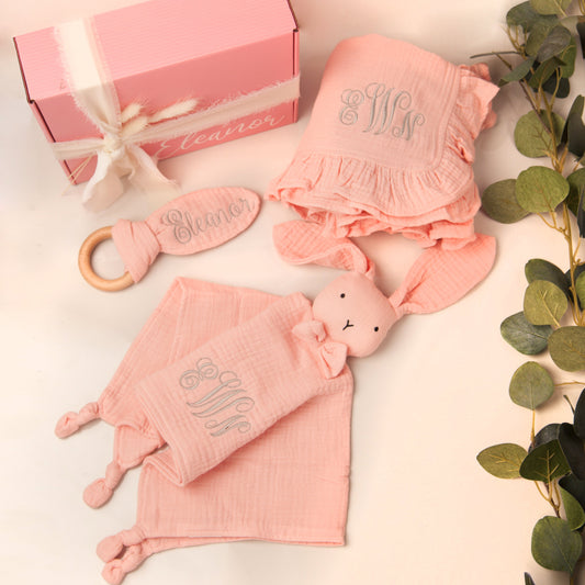 Personalized Bunny Baby Gift Set with Keepsake Box