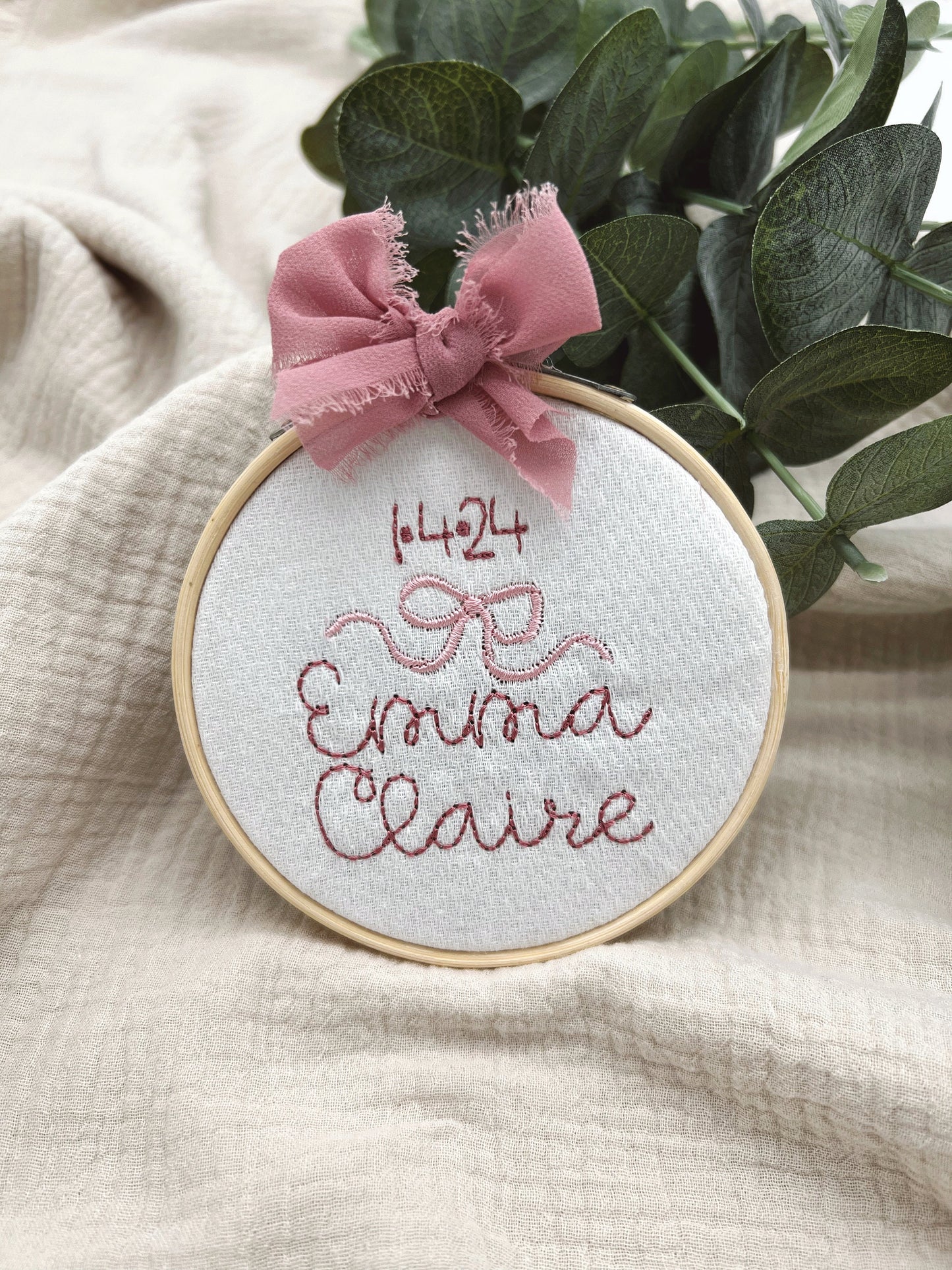 Hydrangea Baby Birth Announcement