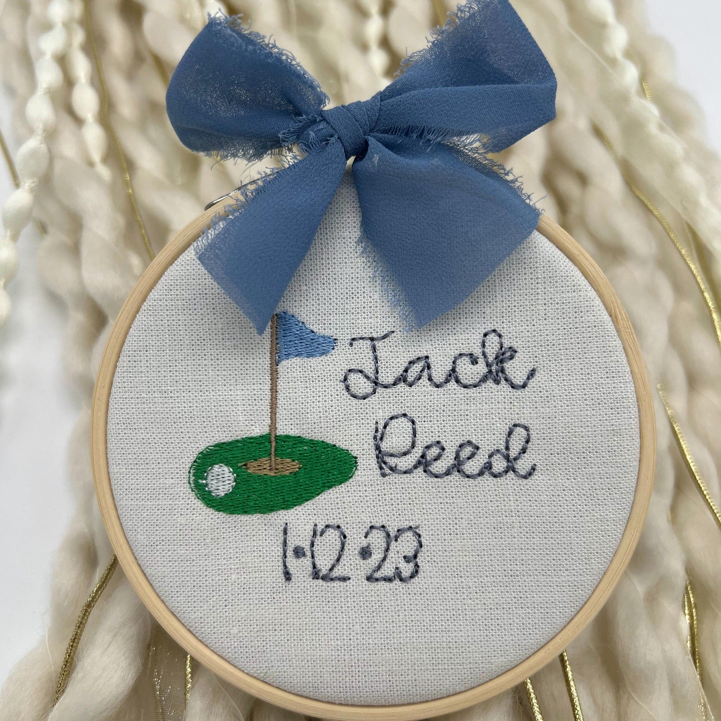 Golf Baby Birth Announcement Sign Custom