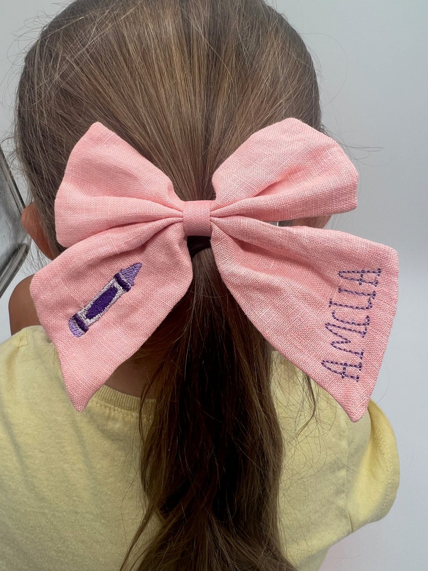 Personalized School Bow with Name