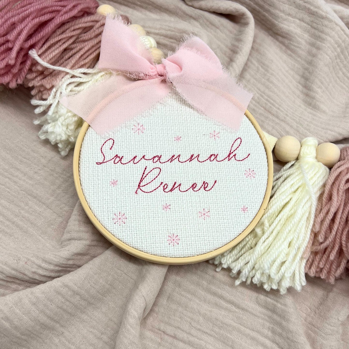 Minimalistic Moon & Stars Personalized Baby Name Sign