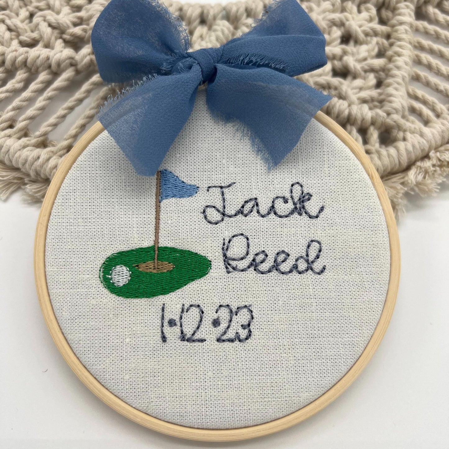 Golf Baby Birth Announcement Sign Custom