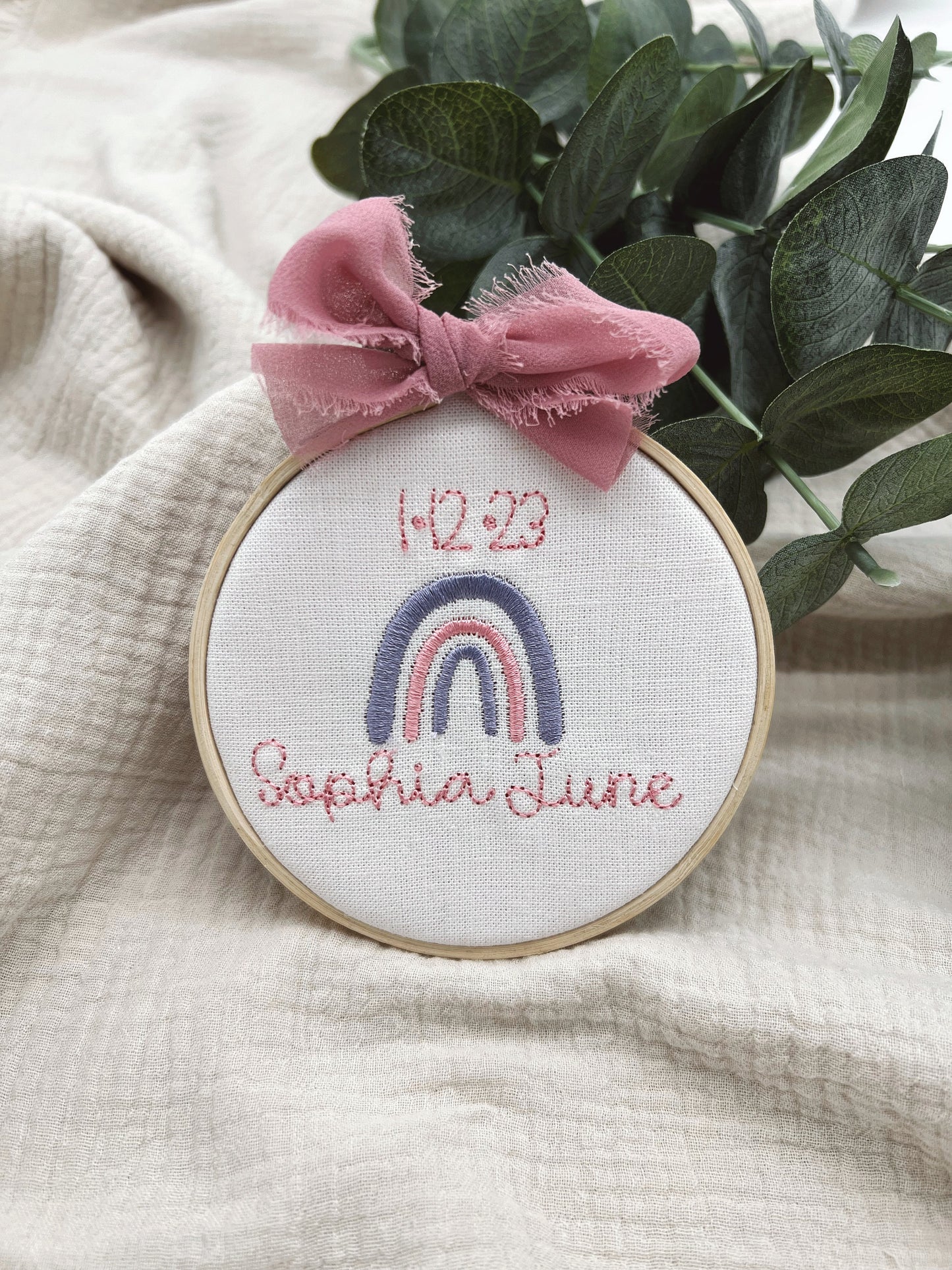 Coquette Bow Birth Announcement