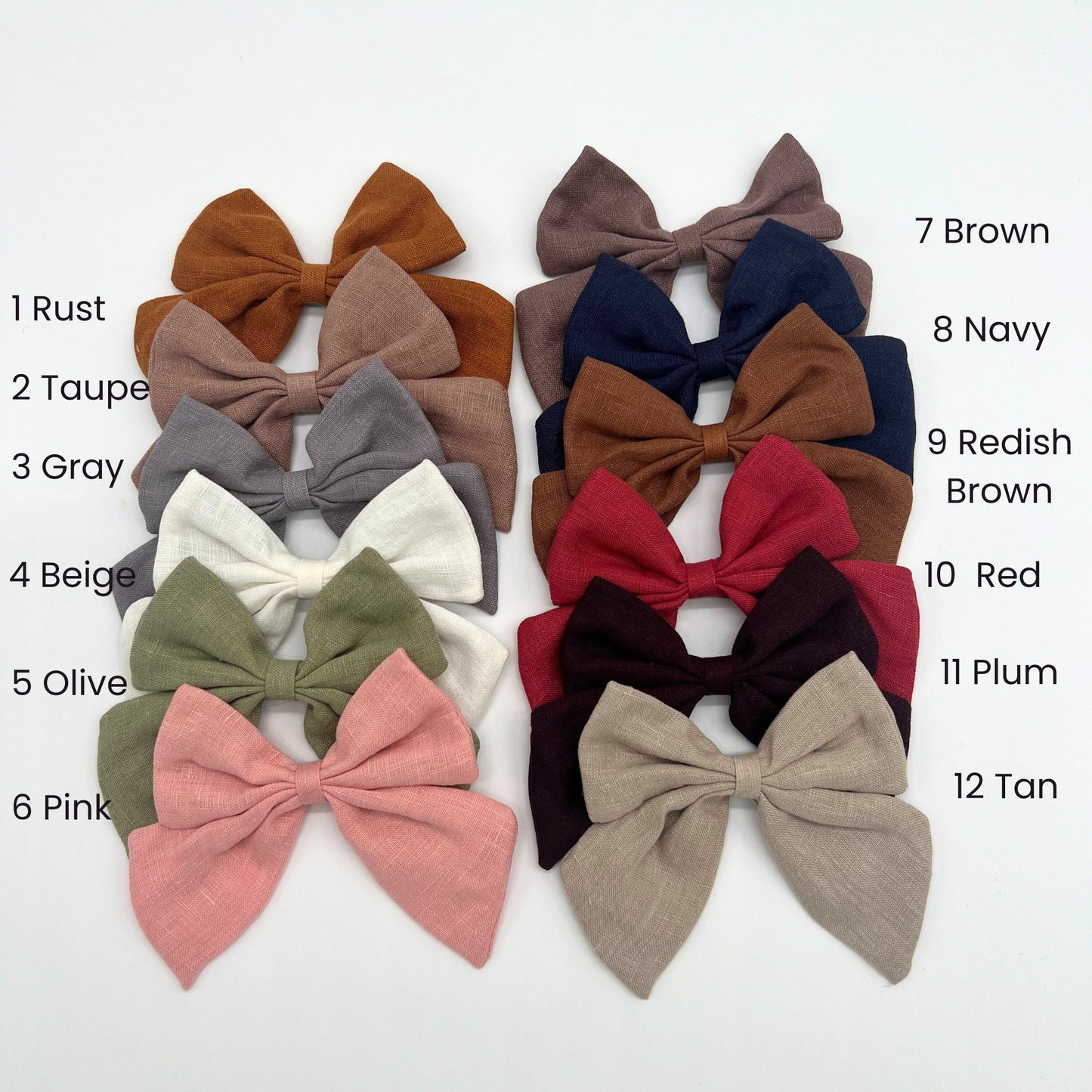 Monogrammed Golf Hair Bow for Girls Custom Personalized Bow with Name Linen Hair Bow Embroidered Golf Clip Custom Name Bow Hair Bow