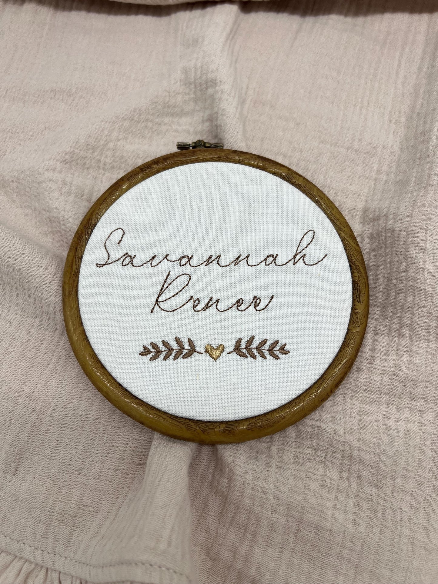 Personalized Baby Name Hoop