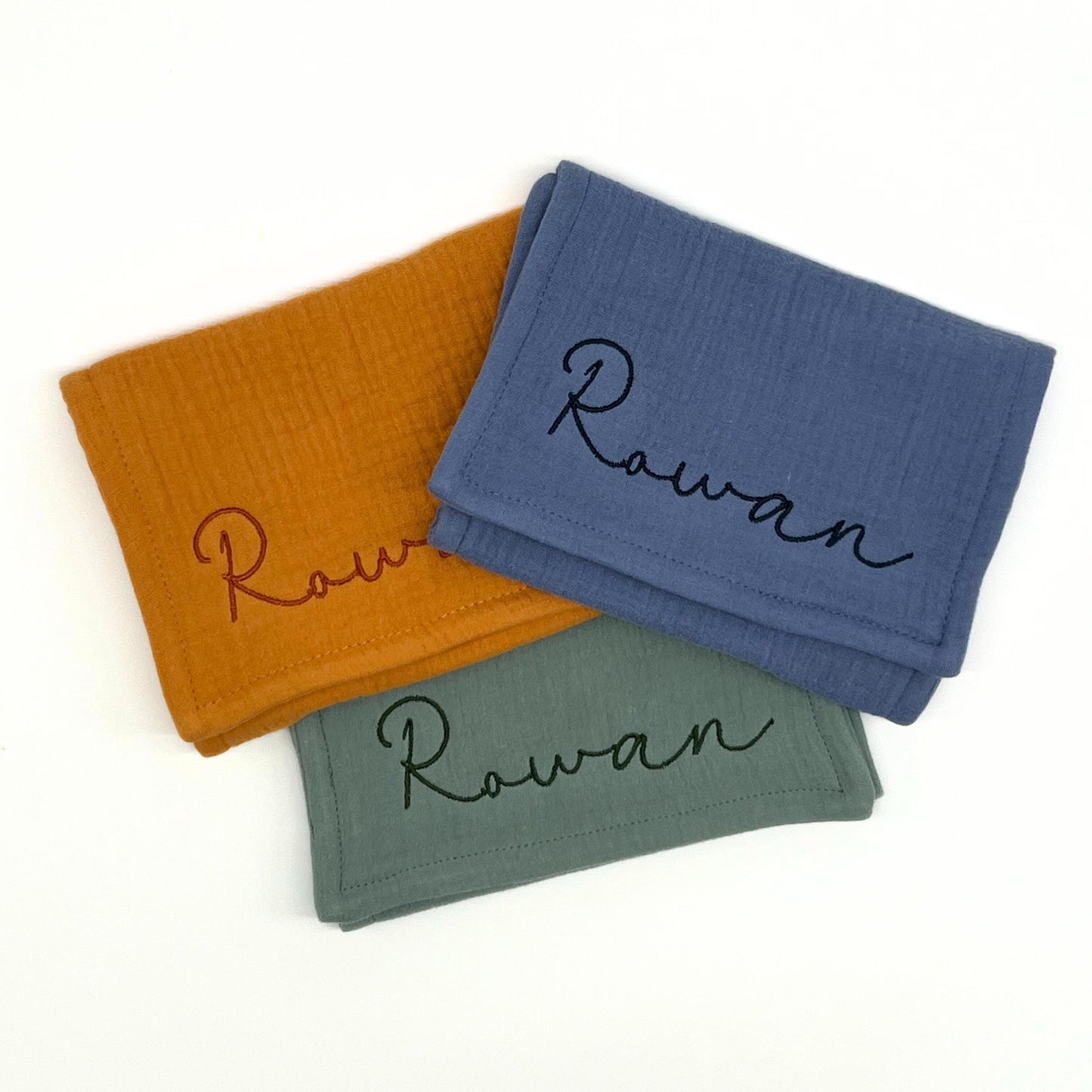 Personalized Burp Cloth for Baby - Custom Embroidered Baby Shower Gift - Monogram Baby Gift for Newborns - Cotton Burp Rag Baby Girl or Boy