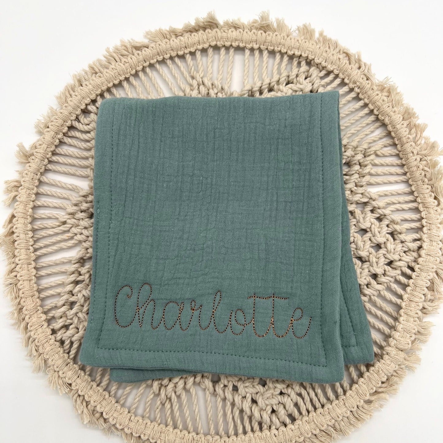 Personalized Burp Cloth for Baby - Custom Embroidered Baby Shower Gift - Monogram Baby Gift for Newborns - Cotton Burp Rag - Embroidered