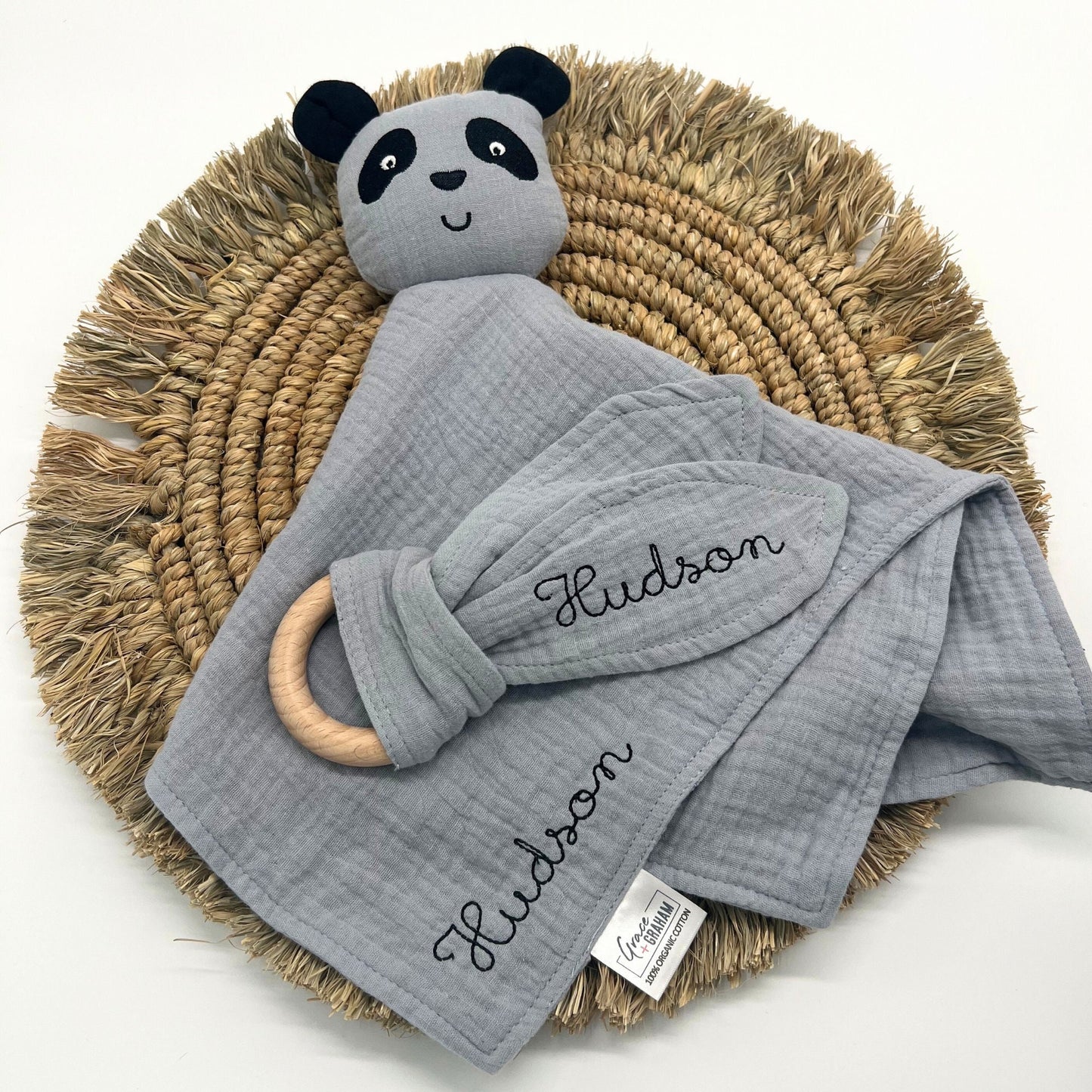 Personalized Panda Bear Lovey