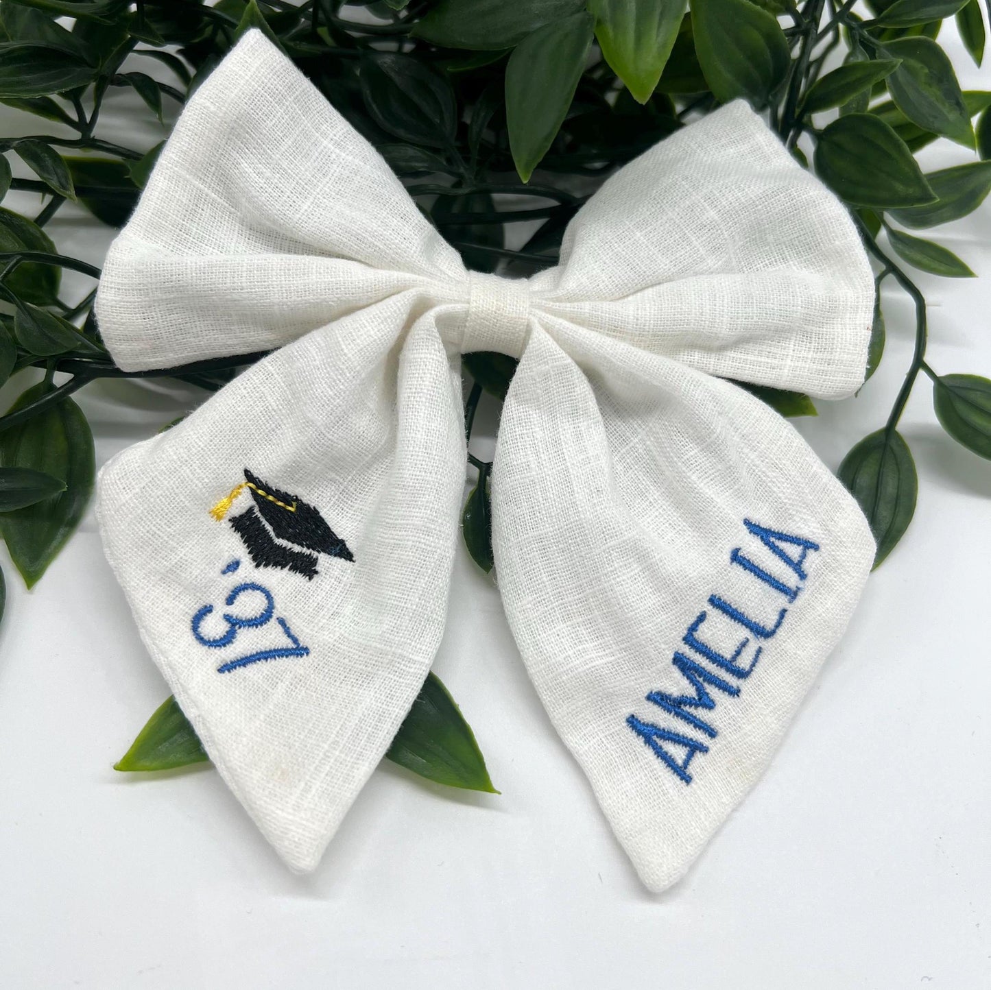 Personalized Graduation Bow - Class of 2025 - Class of 2037 - Kindergarten Grad - Preschool Graduation - PreK Graduation Hair Bow for Girls