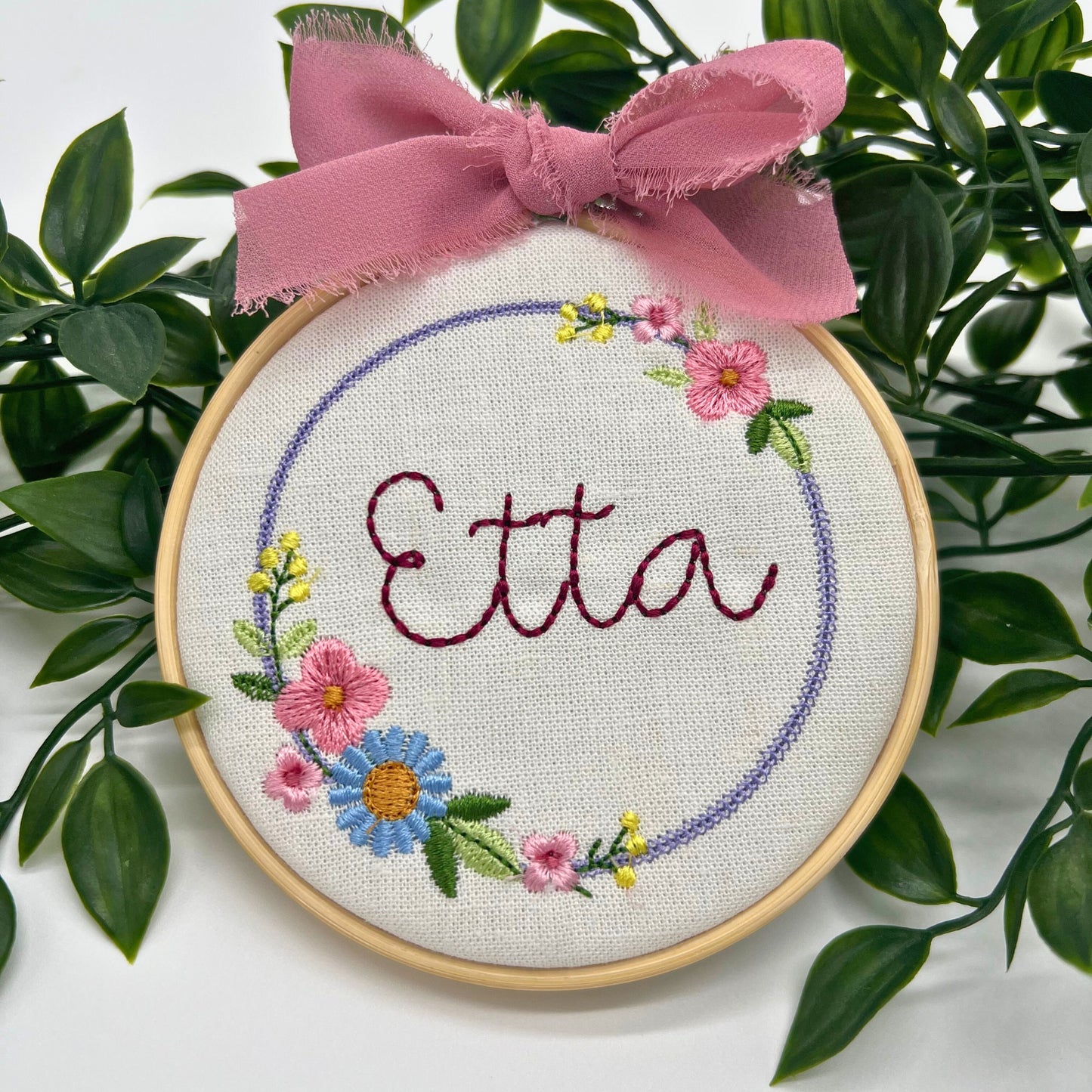 Hydrangea Baby Birth Announcement