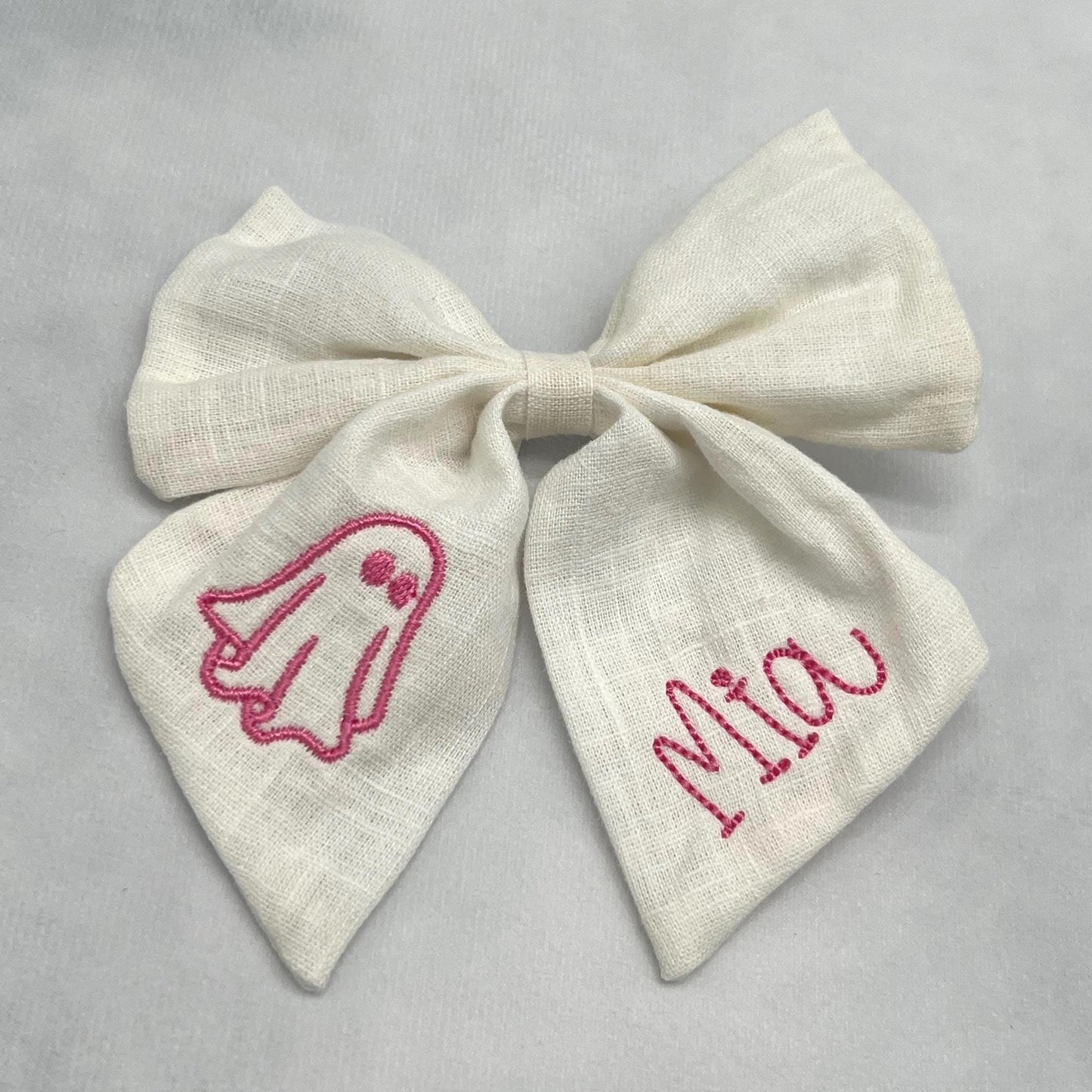 Personalized Halloween Ghost Hair Bow