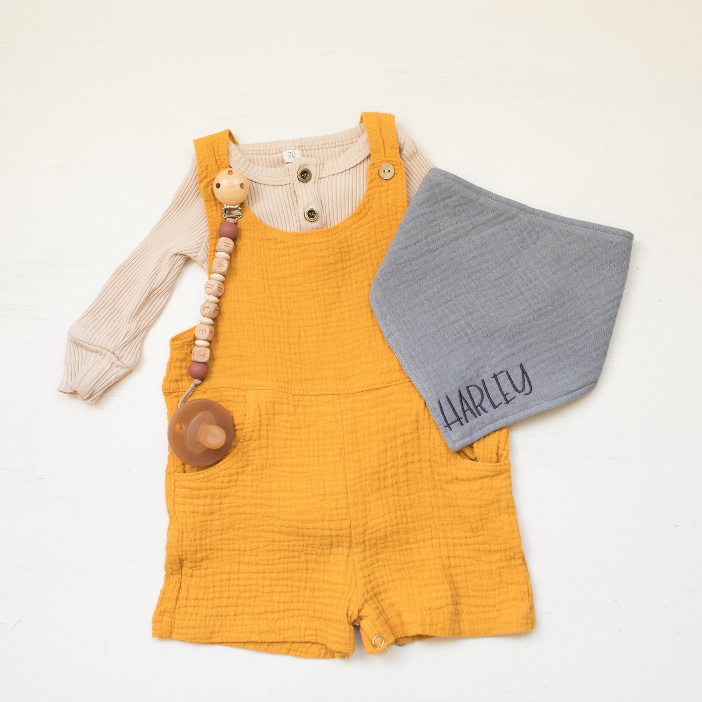 Personalized Bandana Baby Bibs | Custom Embroidered Cotton Bib for Newborns