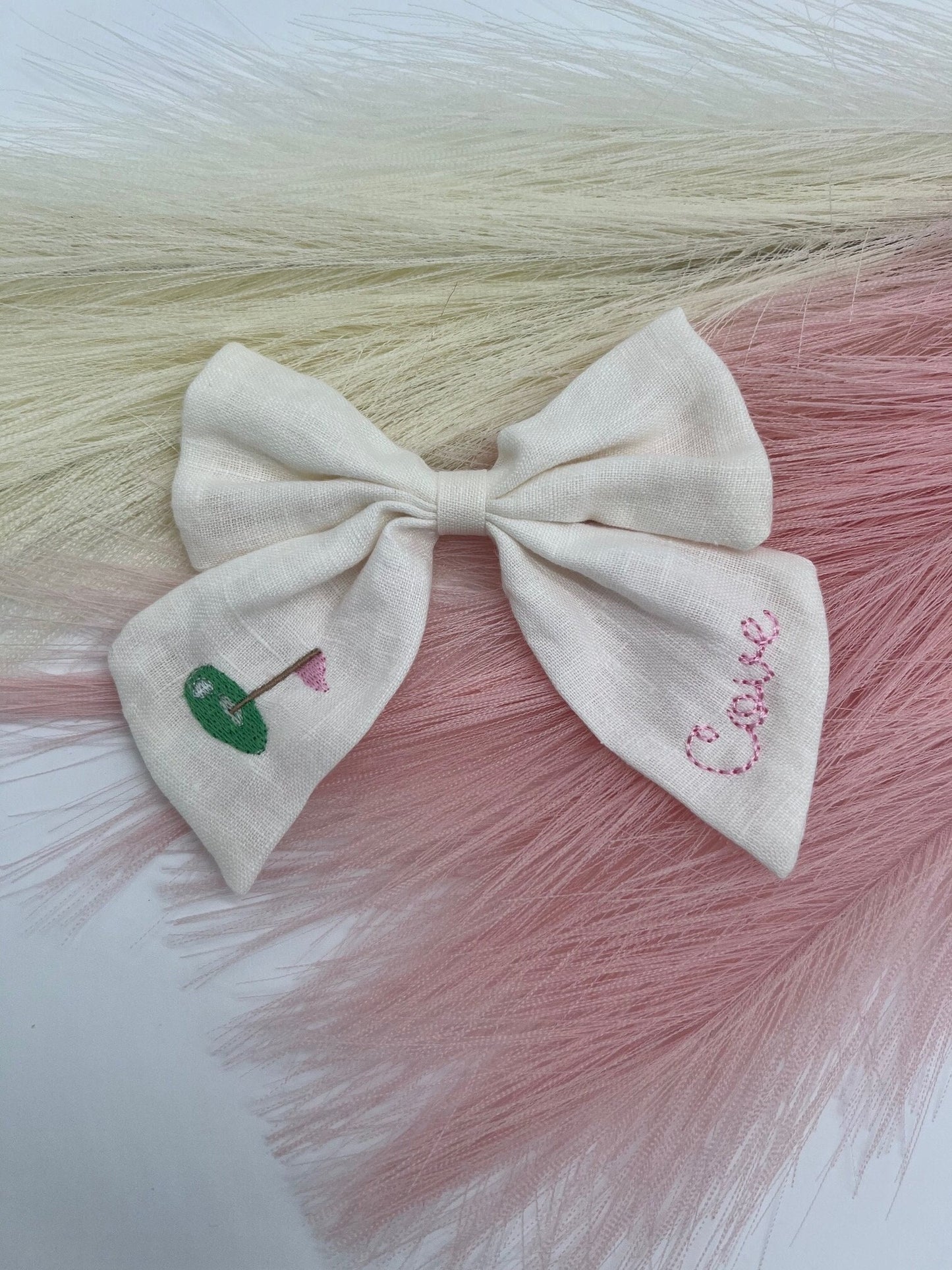 Golf Hair Bow Personalized Bow