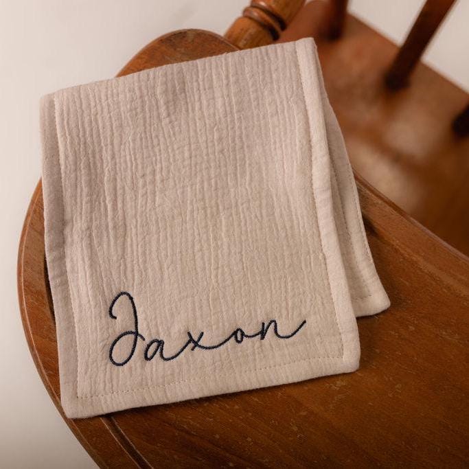 Custom Baby Burp Cloth with Name