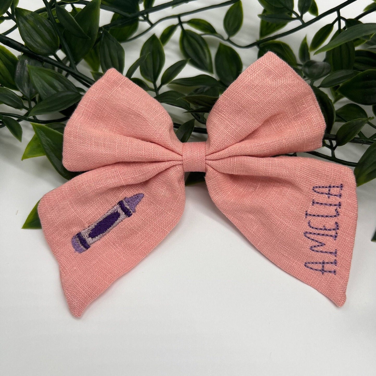 Personalized School Bow with Name