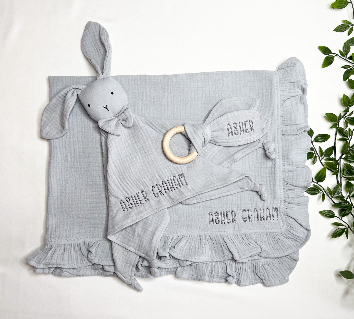 Baby Gift Set: Blanket, Lovey & Teether