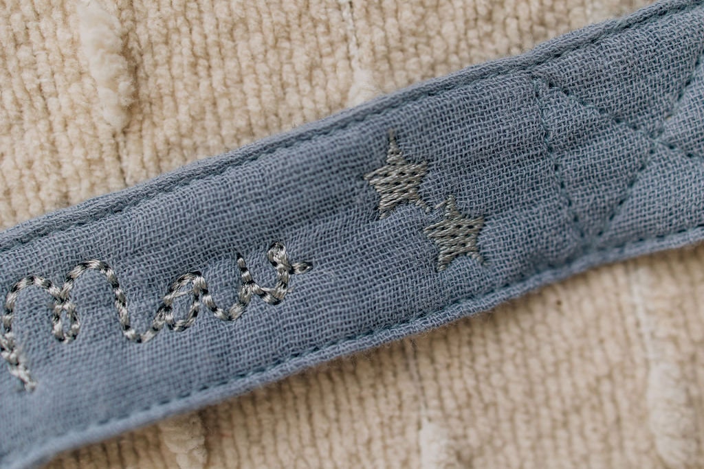 Personalized Baby Shower Gift Pacifier Clip with Name Custom Pacifier Holder Embroidered Paci Clip Binky Clip Boho Baby Neutral Baby Gift