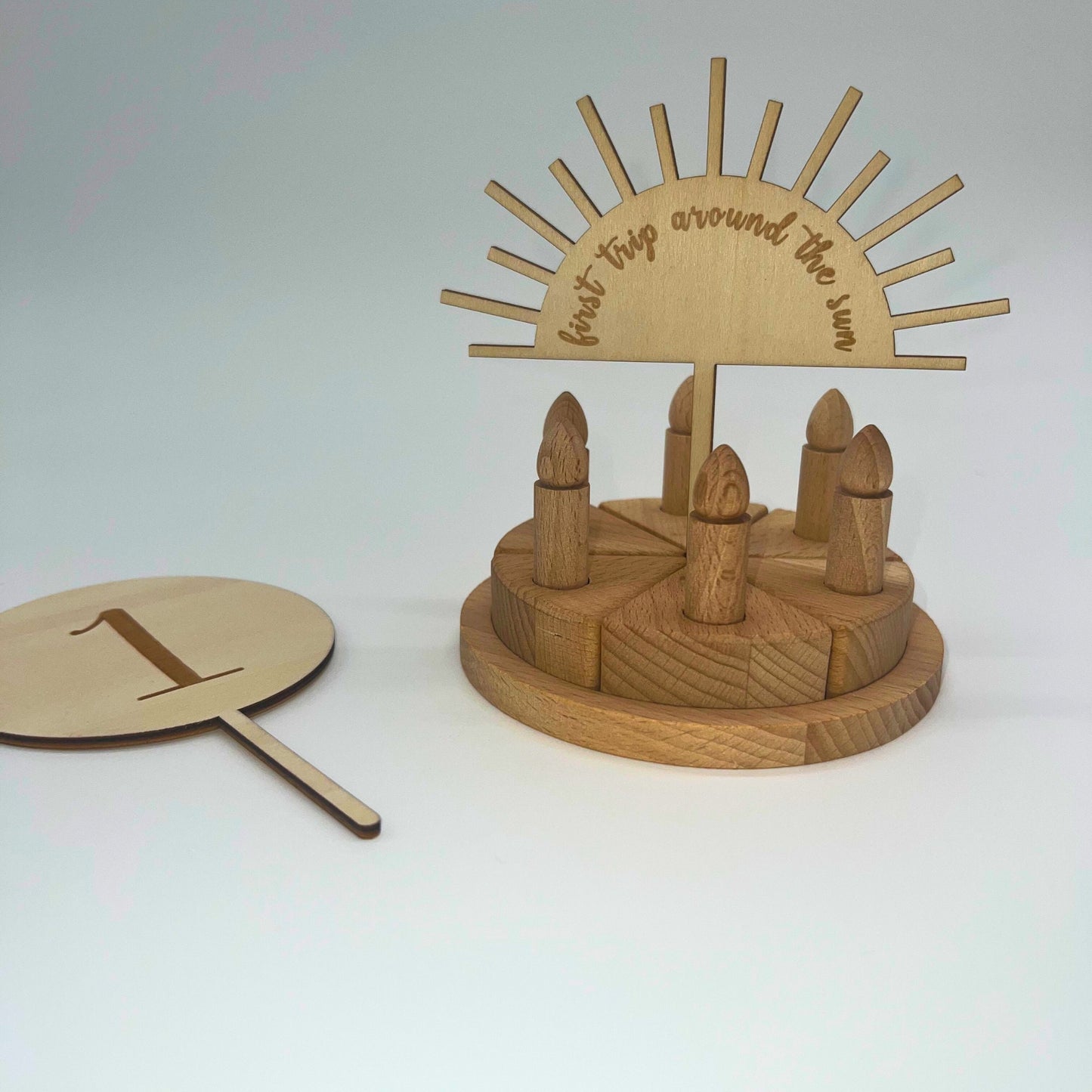 Wooden Cake Decor Birthday Decor