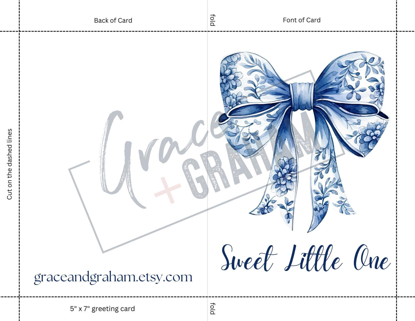 Chinoiserie Baby Shower Card for Girl