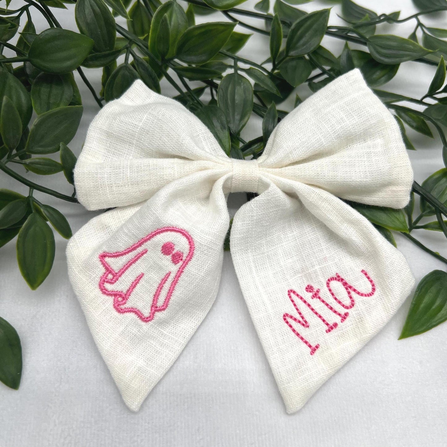 Personalized Halloween Ghost Hair Bow