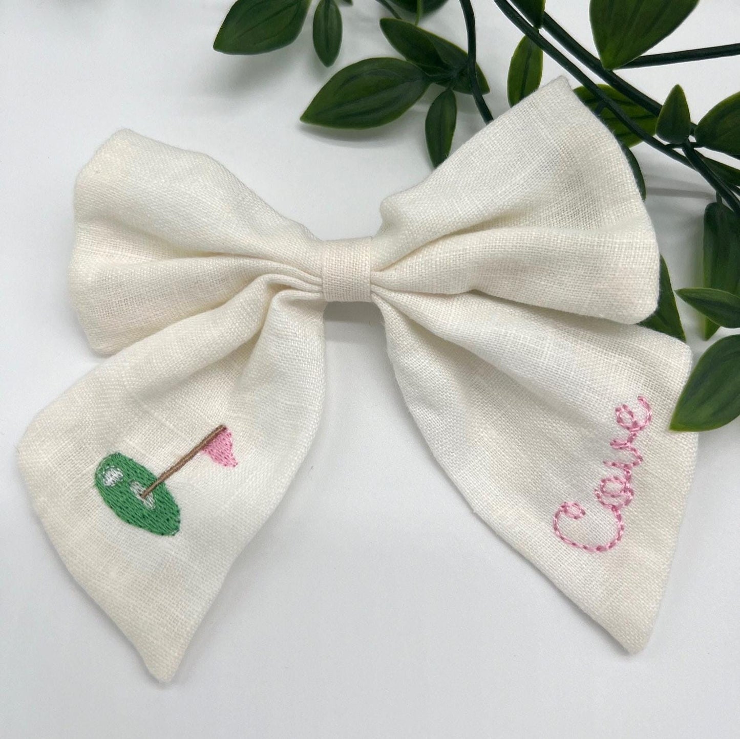 Golf Hair Bow Personalized Bow