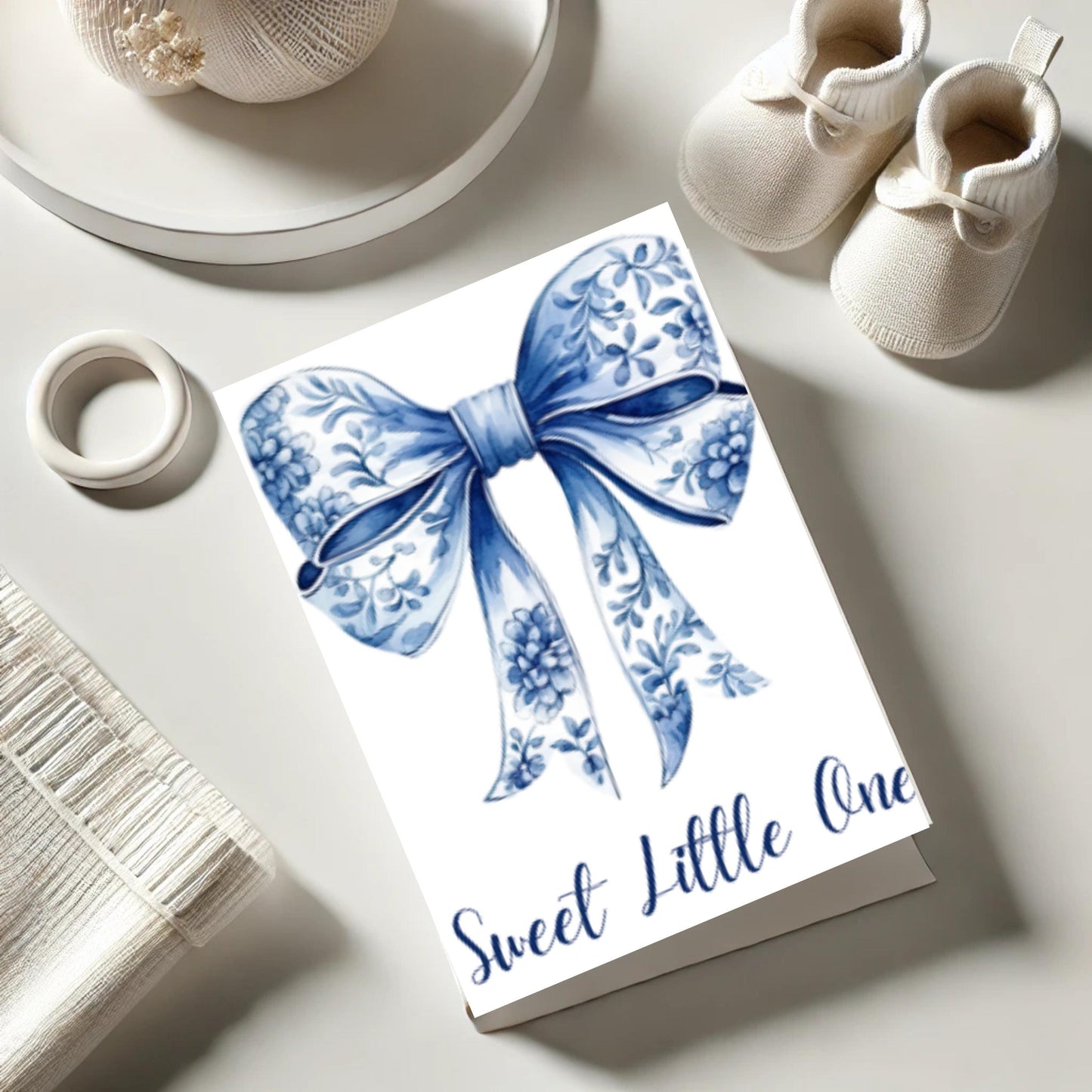 Chinoiserie Baby Shower Card for Girl