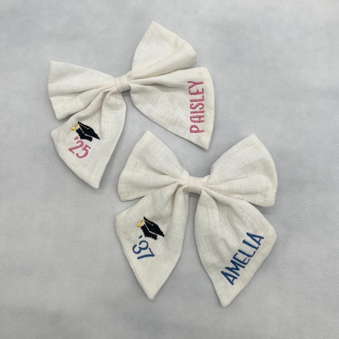 Personalized Graduation Bow - Class of 2025 - Class of 2037 - Kindergarten Grad - Preschool Graduation - PreK Graduation Hair Bow for Girls