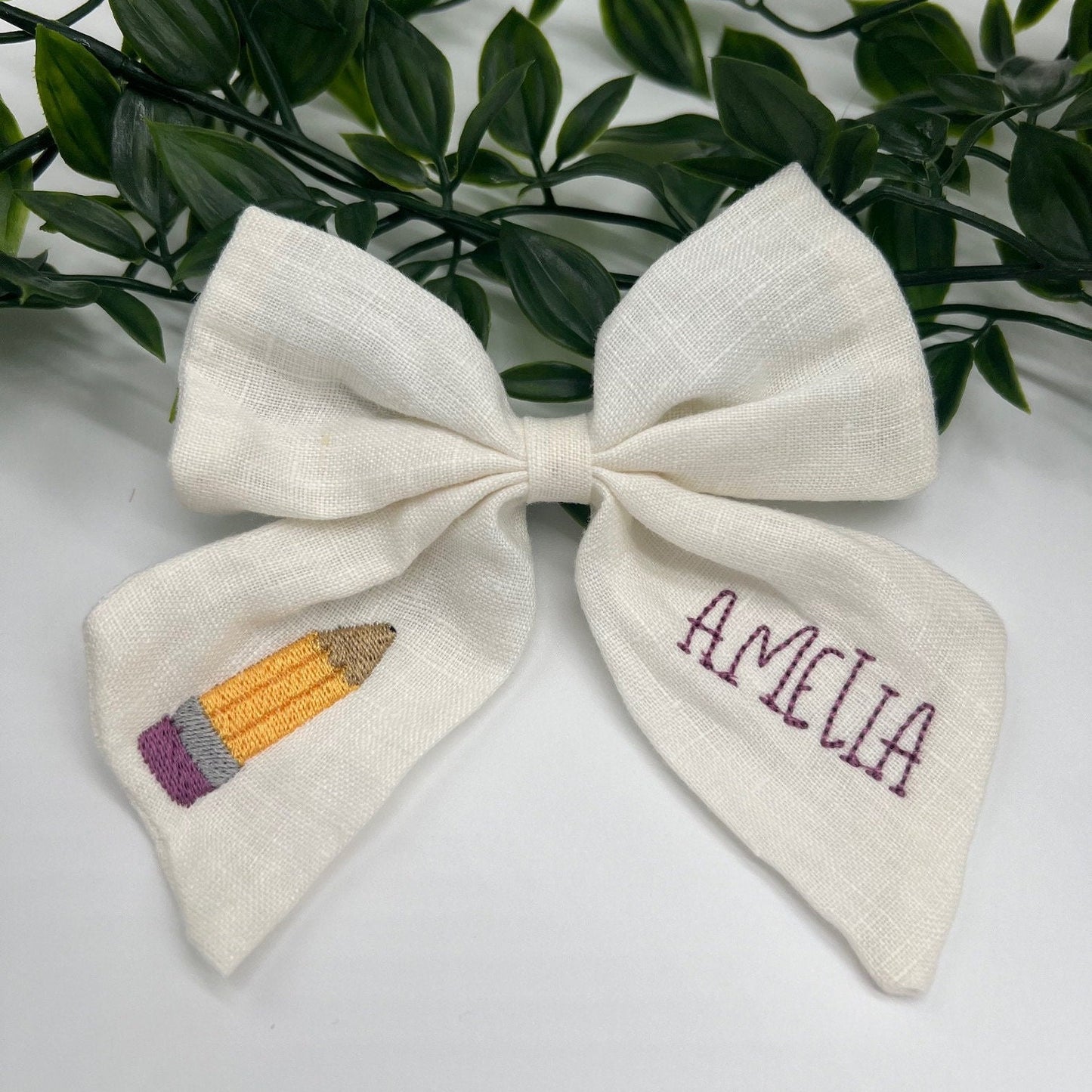 Personalized School Bow with Name