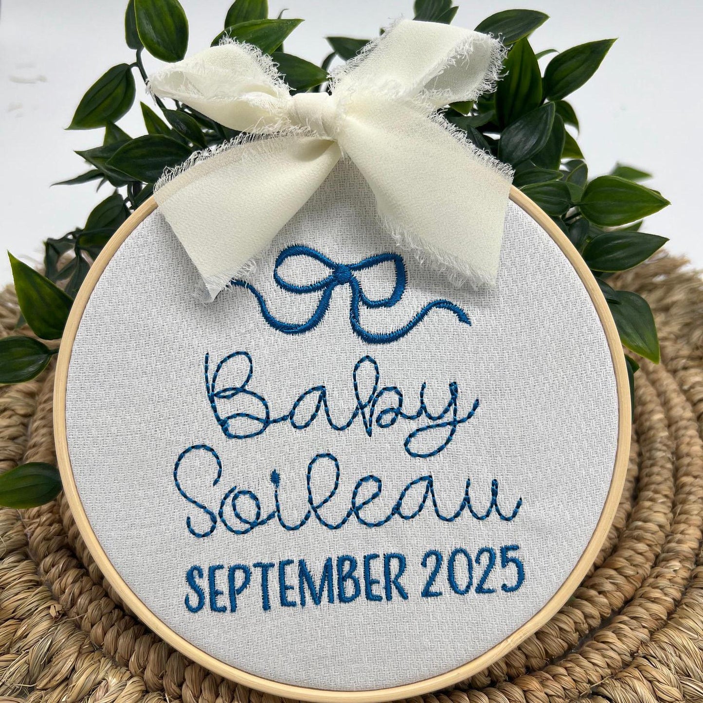 Coquette Bow Birth Announcement