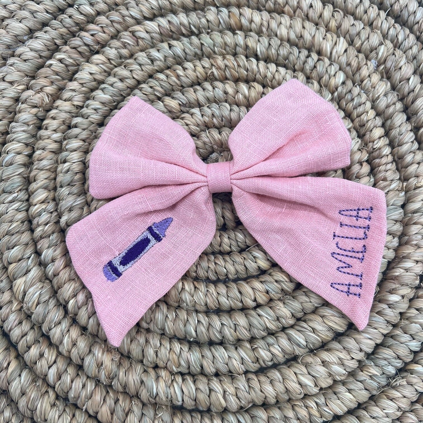 Personalized School Bow with Name