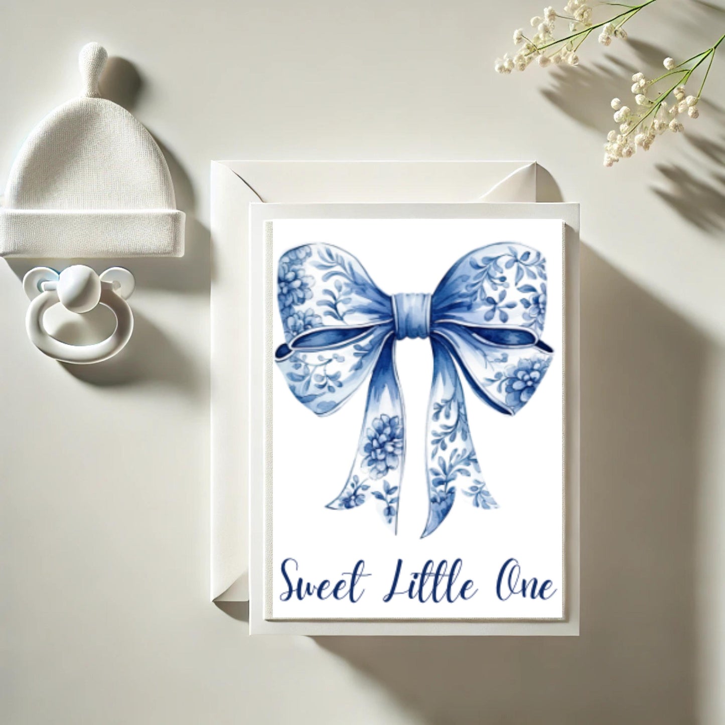 Chinoiserie Baby Shower Card for Girl