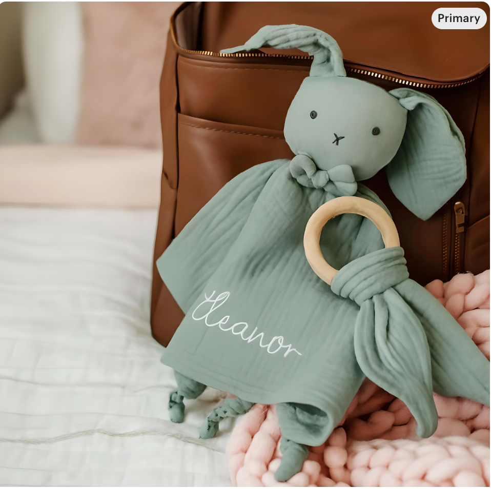 Personalized Bunny Lovey Gift Set