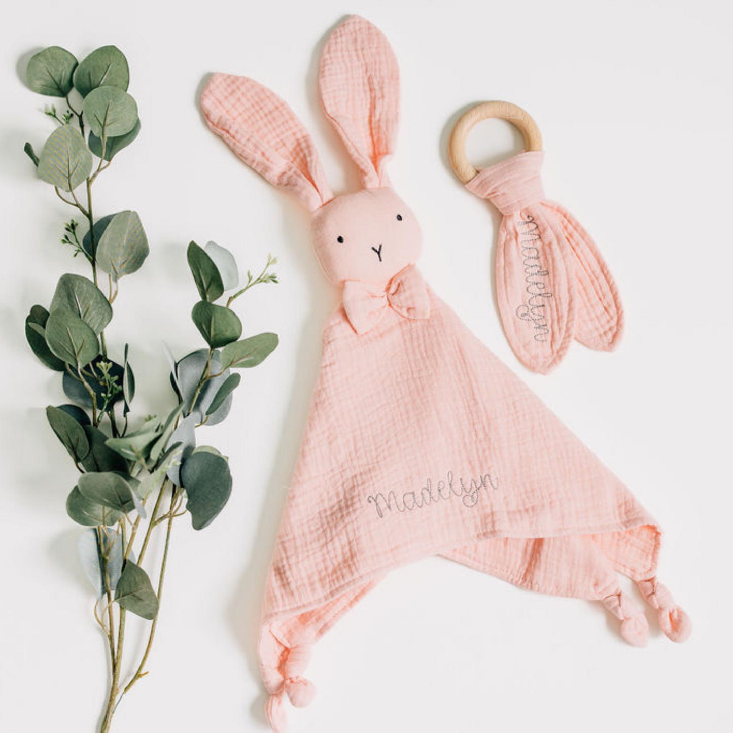 Personalized Bunny Lovey Gift Set