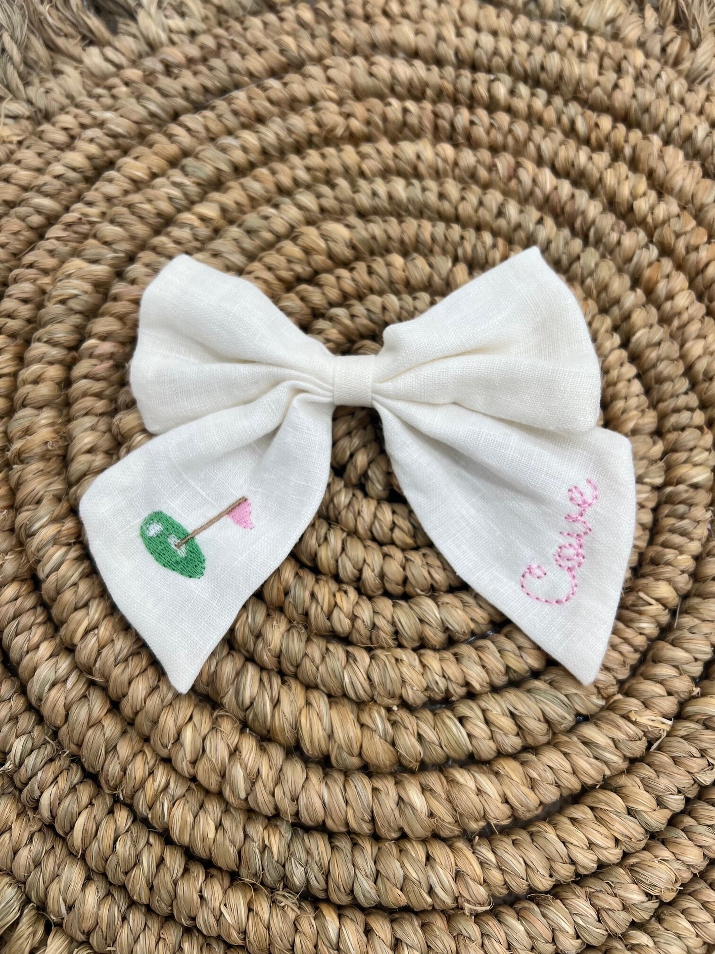 Golf Hair Bow Personalized Bow