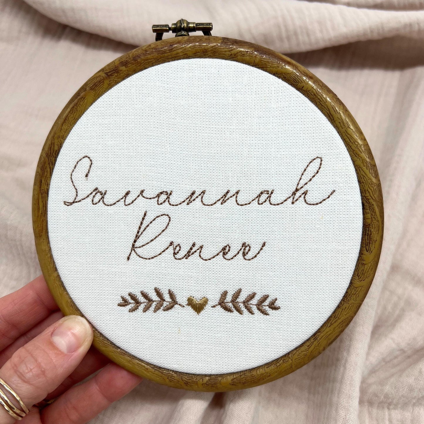 Personalized Baby Name Hoop