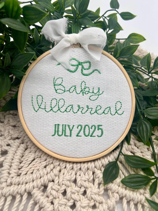 Coquette Bow Birth Announcement