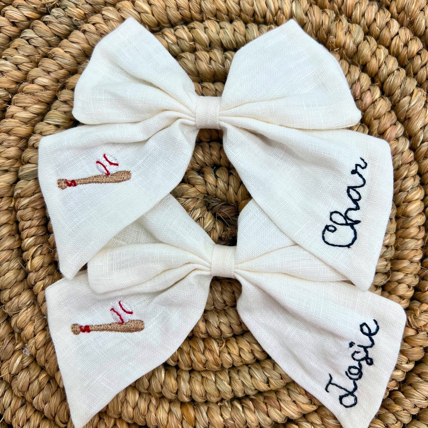 Gymnastics Hair Bow Personalized with Name Linen Hair Bow Gymnast Hair Bow Custom Name Bow Sports Monogrammed Hair Bow Girls for Gymnastics