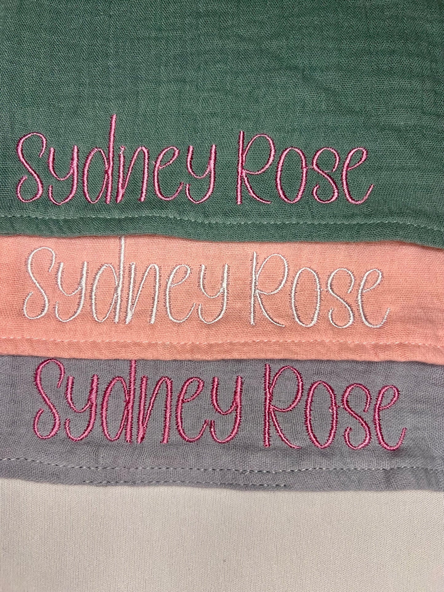Custom Baby Bib with Name Set of 3