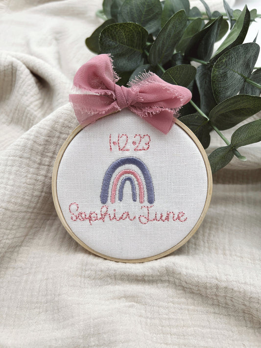 Rainbow Baby Birth Announcement