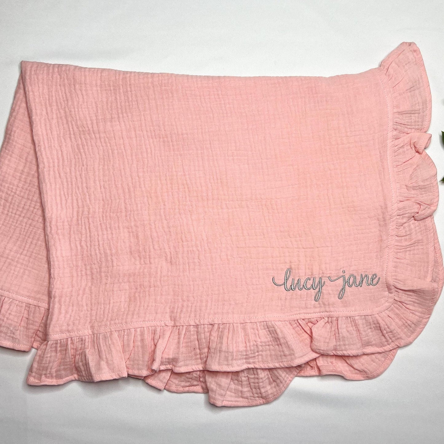 Custom Name Baby Blanket with Embellishments