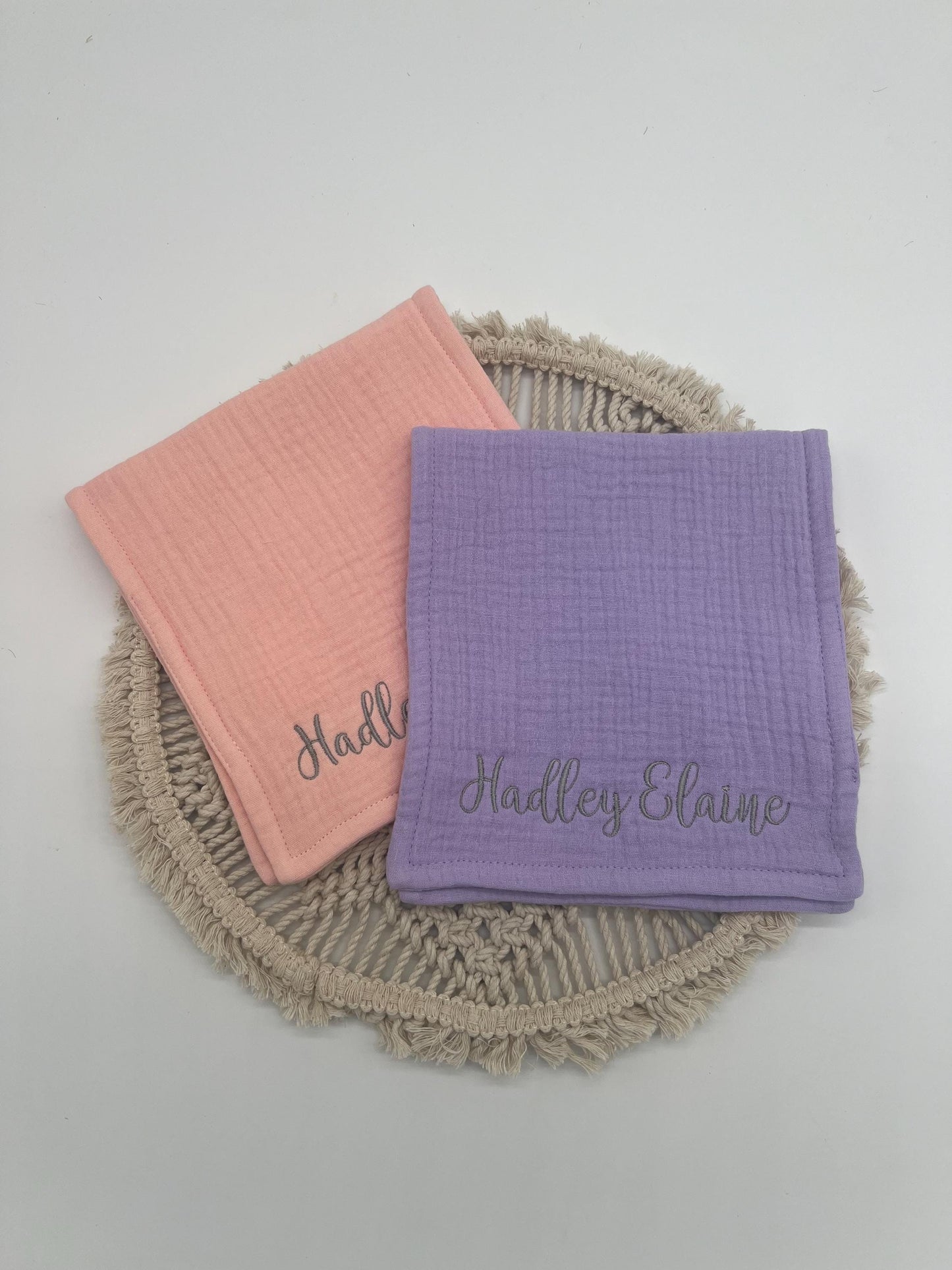 Personalized Burp Cloths