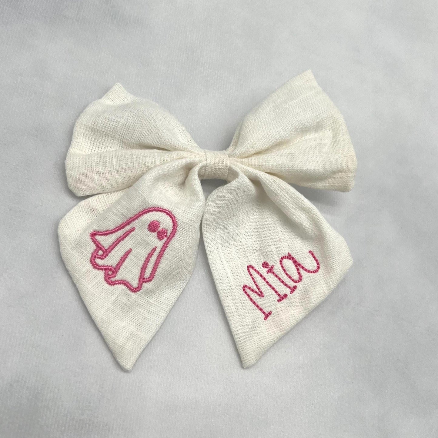 Personalized Halloween Ghost Hair Bow